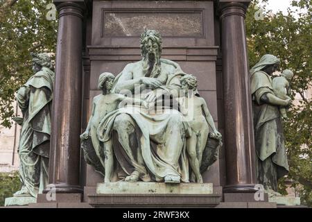 Detail of the Deak Ferenz monument in Budapest Stock Photo