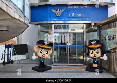SEOUL, SOUTH KOREA - APRIL 8, 2023: Korean Police Station in Namdaemun district in Seoul. Stock Photo