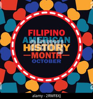Filipino American History Month October Vector illustration. Suitable for greeting card, poster and banner. Stock Vector