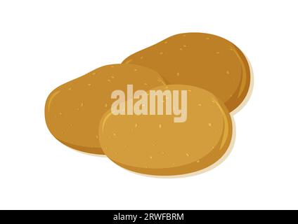 Vector illustration of potato fresh vegetable. Delicious healthy food Stock Vector