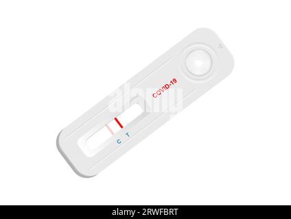 Covid 19 test with antigen test kit vector flat design Stock Vector