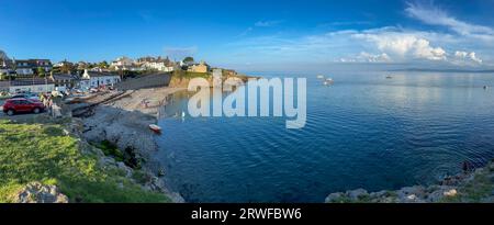 Moelfre Village on the island of Anglesey in north Wales in the United Kingdom. Stock Photo