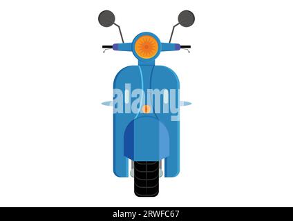 Scooter Flat Design Vector Isolated on White Background Stock Vector