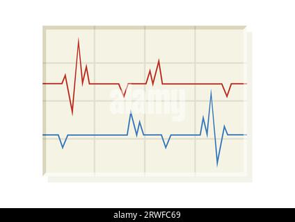 Health medical heartbeat pulse vector flat design on white background Stock Vector