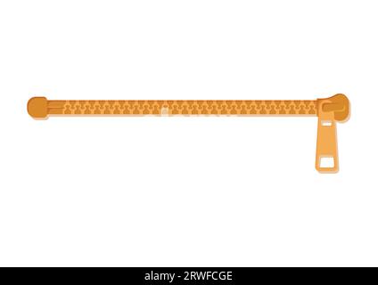 Zipper clipart vector flat design on white background Stock Vector
