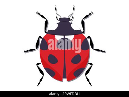 Cartoon Character of a Ladybug Vector Flat Design Stock Vector