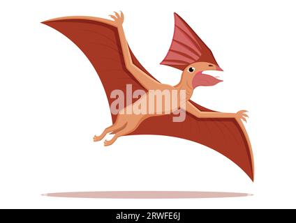 Cartoon Tapejara dinosaur character. Extinct flying carnivorous reptile ...