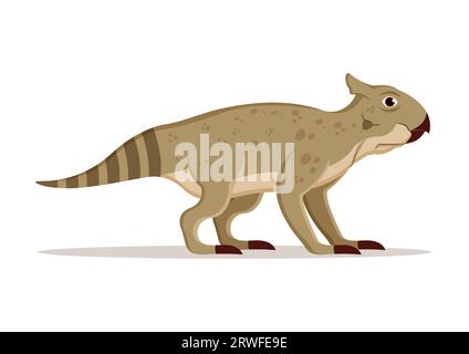 Bagaceratops Dinosaur Cartoon Character Vector Illustration Stock Vector
