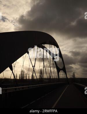 A bridge in Frankfurt am Main Stock Photo