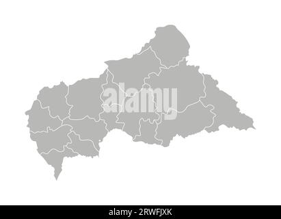 Ouaka prefecture map grey illustration silhouette Stock Vector Image ...