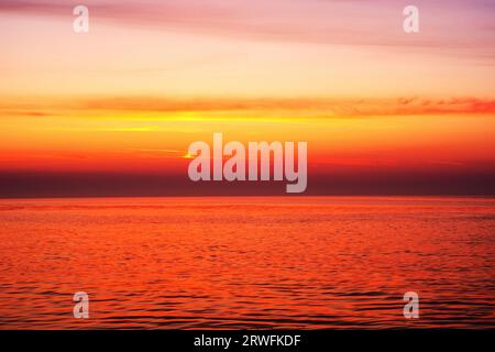 Morning mood on the Adriatic Sea near Duna Verde, city of Caorle, Veneto region, Italy Stock Photo