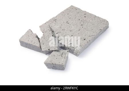 Studio shot of solid fire lighters cut out against a white background - John Gollop Stock Photo