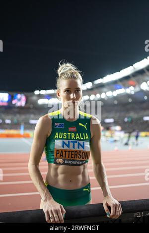 Eleanor Patterson participating in the High Jump at the World Athletics Championships in Budapest 2023. Stock Photo