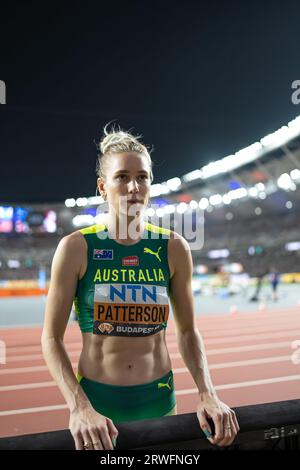 Eleanor Patterson participating in the High Jump at the World Athletics Championships in Budapest 2023. Stock Photo