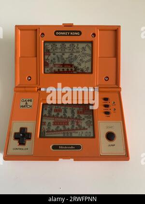 Nintendo Donkey Kong Game and Wtach - popular 1980s handheld electronic game Stock Photo