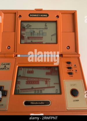 Nintendo Donkey Kong Game and Wtach - popular 1980s handheld electronic game Stock Photo