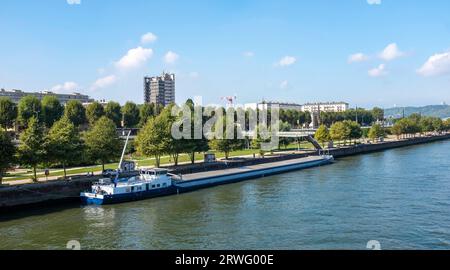 Rouen Normandy France -  Rouen is the capital of the northern French region of Normandy, is a port city on the river Seine. Stock Photo