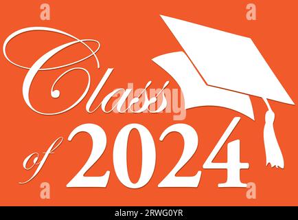 Orange Class of 2024 Stock Vector