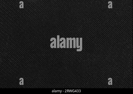 Black cloth knit texture background  macro close up view Stock Photo