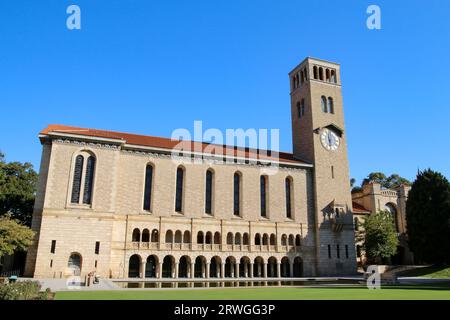 Winthrop Hall and Clock Tower at the University of Western Australia Campus, Western Australia Stock Photo