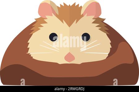 mouse sitting on pillow Stock Vector
