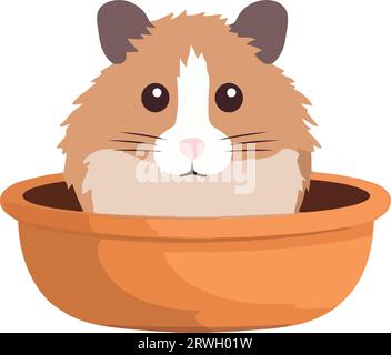 mouse sitting on bowl Stock Vector