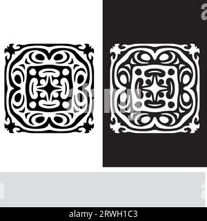 vector flat design arabesque seamless pattern Stock Vector