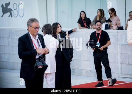 VENICE, ITALY - SEPTEMBER 04:  Kasia Smutniak attends a red carpet for the movie 'Priscilla' at the 80th Venice International Film Festival on Septemb Stock Photo