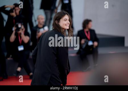 VENICE, ITALY - SEPTEMBER 04:  Kasia Smutniak attends a red carpet for the movie 'Priscilla' at the 80th Venice International Film Festival on Septemb Stock Photo