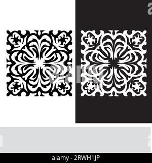 vector flat design arabesque seamless pattern Stock Vector