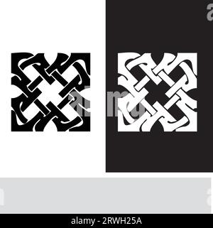 vector flat design arabesque seamless pattern Stock Vector
