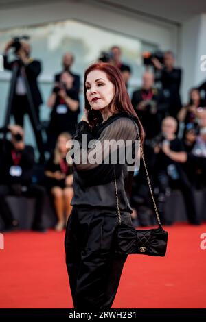 VENICE, ITALY - SEPTEMBER 04:  Priscilla Presley attends a red carpet for the movie 'Priscilla' at the 80th Venice International Film Festival on Sept Stock Photo