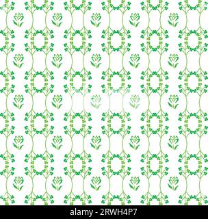 Abstract seamless pattern with silhouettes flowers in black and white. Floral repeating monochrome background. Endless print texture. Fabric design. Stock Vector