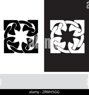 Abstract seamless pattern with silhouettes flowers in black and white. Floral repeating monochrome background. Endless print texture. Fabric design. Stock Vector