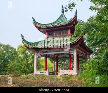 Xiang Jiang Pavilion in Changsha China Friendship Garden on a spring ...