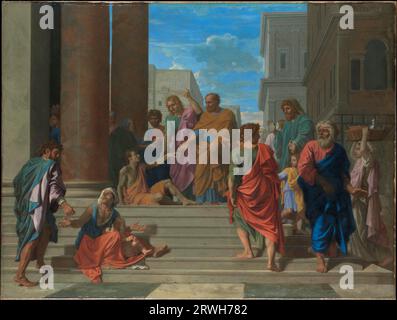 Illustration of Peter and John Healing the Lame at the Temple of ...