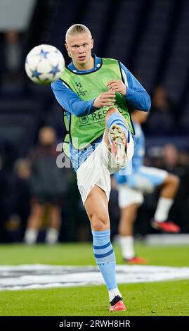 MANCHESTER, UK. 19th Sep, 2023. Erling Haaland of Manchester City during the UEFA Champions League match at the Etihad Stadium, Manchester. Picture credit should read: Andrew Yates/Sportimage Credit: Sportimage Ltd/Alamy Live News Stock Photo