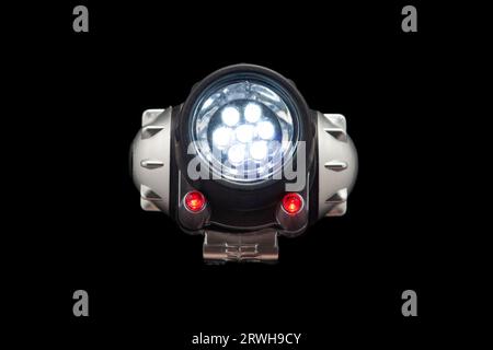 bicycle light isolated on black background Stock Photo