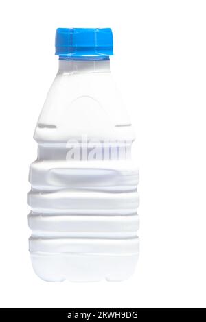 Bottle of milk isolated on white background, plastic white bottle Stock Photo