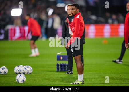 Rotterdam, Netherlands. 19th Sep, 2023. ROTTERDAM, NETHERLANDS - SEPTEMBER 19: Quinten Timber of Feyenoord looks on during the UEFA Champions League Group E match between Feyenoord and Celtic at Stadion Feyenoord on September 19, 2023 in Rotterdam, Netherlands. (Photo by Rene Nijhuis/Orange Pictures) Credit: Orange Pics BV/Alamy Live News Stock Photo