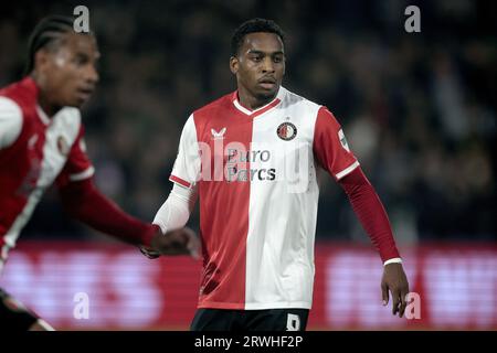 ROTTERDAM - Quinten Timber of Feyenoord during the UEFA Champions League match between Feyenoord and Celtic FC at Feyenoord Stadium de Kuip on September 19, 2023 in Rotterdam, Netherlands. ANP | Hollandse Hoogte | JEROEN PUTMANS Stock Photo