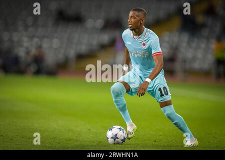 Barcelona, Spain. 19th Sep, 2023. Michel-Ange Balikwisha (Antwerp) during a UEFA Champions League first match between FC Barcelona and Royal Antwerp at Estadi Olimpic Lluis Companys, in Barcelona, Spain on September 19, 2023. (Photo/Felipe Mondino) Credit: Independent Photo Agency/Alamy Live News Stock Photo