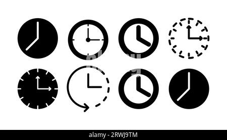 Clock icon. Clock Time symbol flat style. design web site icon, logo, app,  UI. Illustration - Vector. EPS10. 4338226 Vector Art at Vecteezy