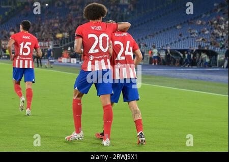 Rome, Italy, 19 Sep, 2023 a29 jubilates after scoring the goal 0-1 in the 29th minute at the Lazio vs Atletico di Madrid Uefa Champions League Football match Credit:Roberto Ramaccia/Alamy Live News Stock Photo