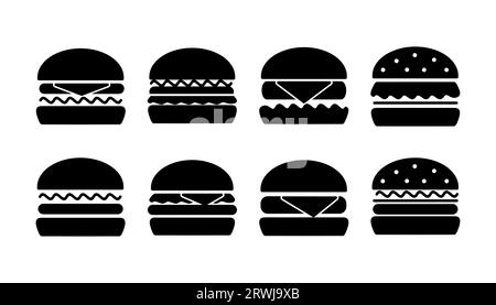 Burger icon vector. hamburger logo icon. fast food icon Stock Vector