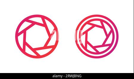 Camera shutter Icon. Camera shutter Gradient Icon Symbol Vector Illustration Stock Vector
