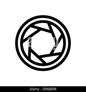 Camera shutter Icon. Lineal Style Camera shutter Outline Icon Vector Illustration Stock Vector