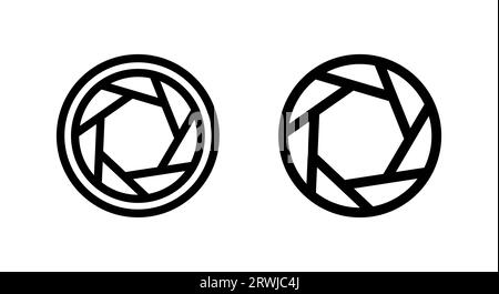 Camera shutter Icon. Lineal Style Camera shutter Outline Icon Vector ...