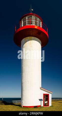 La Martre Lighthouse   Cap de la Madeleine, Quebec, CA Stock Photo