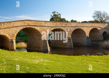 Richmond historic bridge in Richmond near Hobart, tasmania, Australia Stock Photo